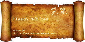 Flasch Mózes névjegykártya
